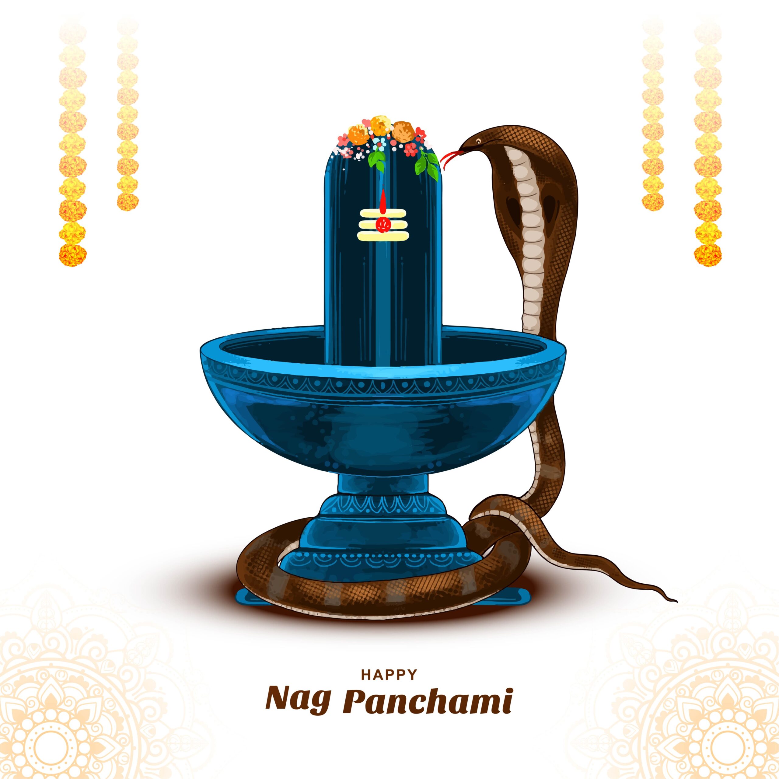 "नाग पंचमी के दिन नाग देवता की पूजा करते श्रद्धालु"