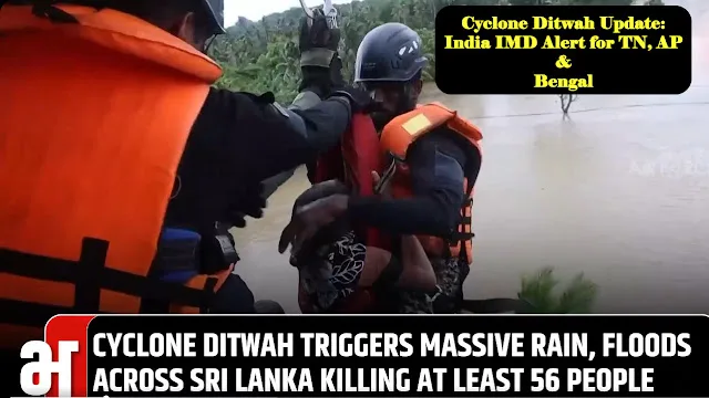 Cyclone Ditwah impact India, Tamil Nadu, Andhra, Bengal weather alert 2025